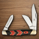 Rough Ryder Stockman Black Widow Pocket Knife Stainless Steel Blades Black/Red Synthetic Handle