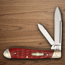 Rough Ryder Peanut Pocket Knife Stainless Steel Blades Red Pick Bone Handle