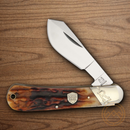 Rough Ryder Cotton Folding Knife Stainless Steel Blade Brown Bone Handle