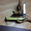 Rough Ryder Doctors Folding Knife Carbon Steel Blade Yellow Synthetic Handle