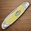 Rough Ryder Canoe Pocket Knife Carbon Steel Blade Yellow Synthetic Handle