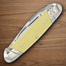 Rough Ryder Canoe Pocket Knife Carbon Steel Blade Yellow Synthetic Handle