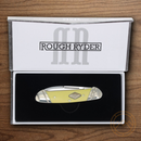 Rough Ryder Canoe Pocket Knife Carbon Steel Blade Yellow Synthetic Handle