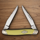 Rough Ryder Muskrat Pocket Knife Carbon Steel Blade Yellow Synthetic Handle