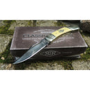 Rough Ryder Lockback Folding Knife 2.75" Carbon Steel Blade Yellow Synthetic Handle