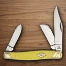 Rough Ryder Stockman Pocket Knife 2.75" Carbon Steel Blade Yellow Synthetic Handle