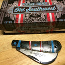 Rough Ryder Old Southwest Folding Knife Stainless Steel Blade Red/Blue Stone Handle