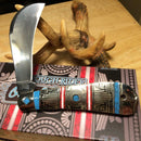 Rough Ryder Old Southwest Folding Knife Stainless Steel Blade Red/Blue Stone Handle