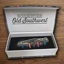 Rough Ryder Old Southwest Trapper Pocket Knife Stainless Steel Blades Blue/Red Stone Handle.