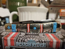 Rough Ryder Old Southwest Trapper Pocket Knife Stainless Steel Blades Blue/Red Stone Handle.