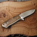 Rough Ryder Hunter Fixed Knife 3.88" Stainless Steel Blade Brown Wood Handle.