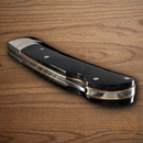 Rough Ryder Lockback Folding Knife 2" Titanium Steel Blade Black Bone Handle.