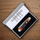 Rough Ryder Trapper Pocket Knife Stainless Steel Blade Brown Stag Bone Handle.