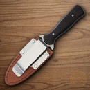 Rough Ryder Small Boot Fixed Knife 3.5" Stainless Steel Blades Black Synthetic Handle.