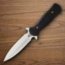 Rough Ryder Small Boot Fixed Knife 3.5" Stainless Steel Blades Black Synthetic Handle.