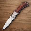Rough Ryder Lockback Folding Knife 3" Stainless Steel Blade Wood Handle