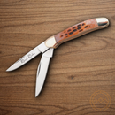 Rough Ryder Tiny Pocket Knife Stainless Steel Blades Amber Jigged Bone Handle