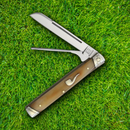 Rough Ryder The Pipe Doctor Pocket Knife Stainless Sheepsfoot Blades Bone Handle
