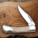 Rough Ryder Lockback Folding Knife 2.79" Stainless Steel Blade White Bone Handle