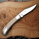 Rough Ryder Lockback Folding Knife 2.79" Stainless Steel Blade White Bone Handle