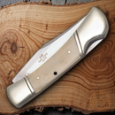 Rough Ryder Lockback Folding Knife 2.79" Stainless Steel Blade White Bone Handle