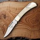 Rough Ryder Lockback Folding Knife 2.79" Stainless Steel Blade White Bone Handle