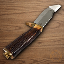 Rough Ryder .45 Fixed Knife 5.5" Stainless Steel Blade Stag Bone Handle