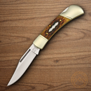 Rough Ryder Lockback Folding Knife 2.75" Stainless Steel Blade Amber Jigged Bone Handle