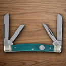 Rough Ryder Whittler Pocket Knife Stainless Steel Blades Blue Bone Handle