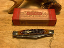 Rough Ryder Stockman Pocket Knife 440 Steel Blades Amber Jigged Bone Handle