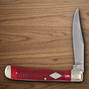 Rough Ryder Trapper Folding Knife 3.12" 440A Steel Blade Red Bone Handle