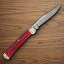 Rough Ryder Trapper Folding Knife 3.12" 440A Steel Blade Red Bone Handle