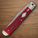 Rough Ryder Trapper Folding Knife 3.12" 440A Steel Blade Red Bone Handle