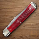 Rough Ryder Trapper Folding Knife 3.12" 440A Steel Blade Red Bone Handle