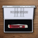 Rough Ryder Trapper Folding Knife 3.12" 440A Steel Blade Red Bone Handle