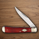 Rough Ryder Trapper Folding Knife 3.12" 440A Steel Blade Red Bone Handle