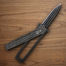 Rough Ryder Swing Folding Knife 2.5" Stainless Steel Blade Black Stainless Handle