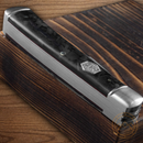 Rough Ryder Midnight Ice Trapper Pocket Knife Stainless Steel Blades Black Carbon Fiber Handle