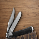 Rough Ryder Midnight Ice Trapper Pocket Knife Stainless Steel Blades Black Carbon Fiber Handle