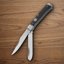 Rough Ryder Midnight Ice Trapper Pocket Knife Stainless Steel Blades Black Carbon Fiber Handle