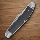 Rough Ryder Midnight Ice Sowbelly Pocket Knife Stainless Steel Blades Black Carbon Fiber Handle
