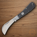 Rough Ryder Midnight Ice Folding Knife Stainless Steel Blade Black Carbon Fiber Handle