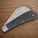 Rough Ryder Midnight Ice Folding Knife Stainless Steel Blade Black Carbon Fiber Handle