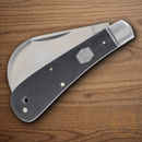 Rough Ryder Midnight Ice Folding Knife Stainless Steel Blade Black Carbon Fiber Handle