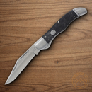 Rough Ryder Hunter Midnight Ice Folding Knife Stainless Steel Blade Shredded Carbon Fiber Handle