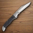 Rough Ryder Hunter Midnight Ice Folding Knife Stainless Steel Blade Shredded Carbon Fiber Handle