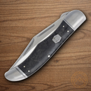 Rough Ryder Hunter Midnight Ice Folding Knife Stainless Steel Blade Shredded Carbon Fiber Handle