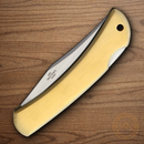 Rough Ryder Brass Folding Knife 2.13" 440 Steel Blade Brushed Brass Handle