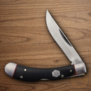 Rough Ryder Bow Trapper Folding Knife 440 Steel Blade Black Micarta Handle