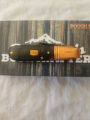 Rough Ryder Backwoods Barlow Pocket Knife Stainless Steel Blades  Amber Sawcut Bone Handle.
